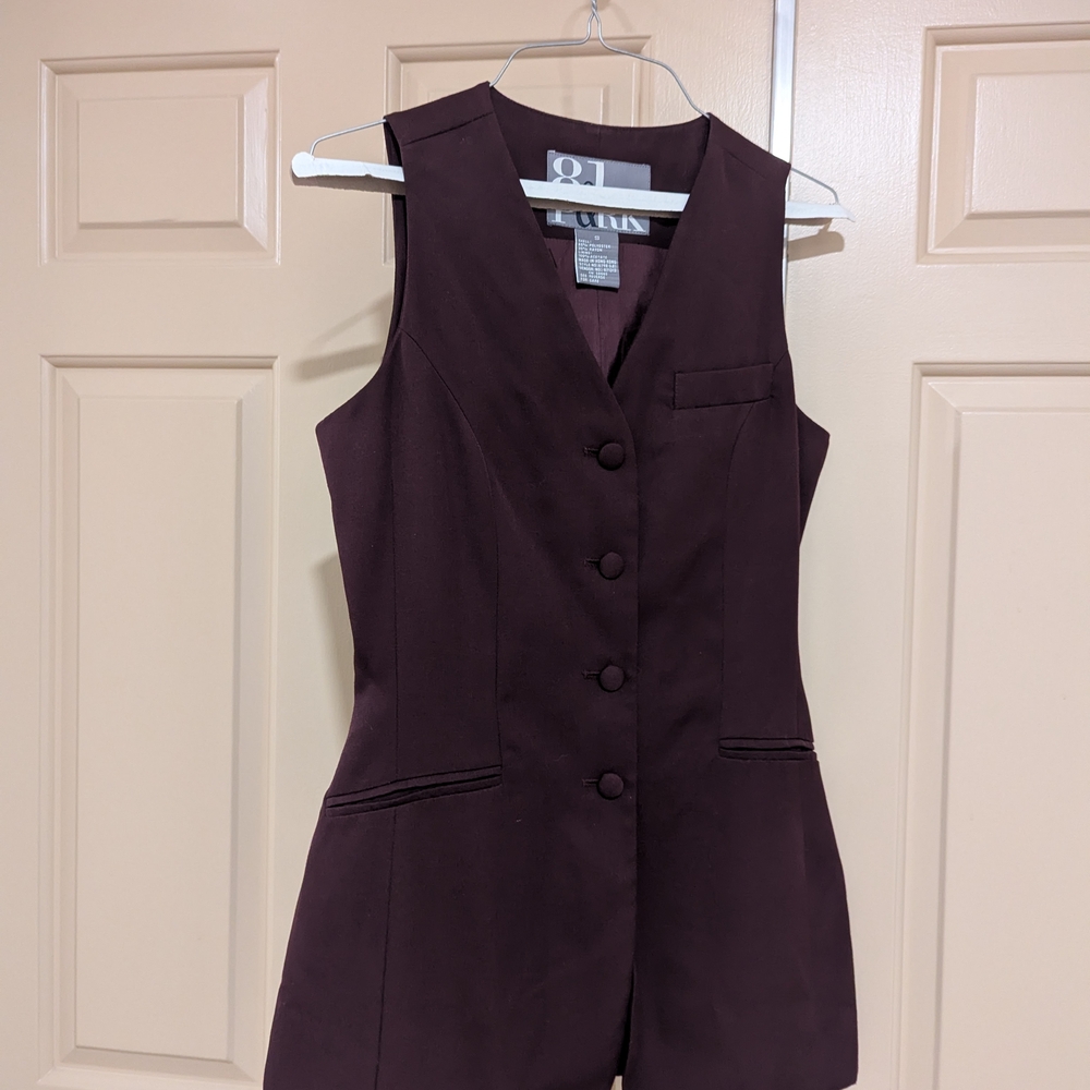Dark Purple Sleeveless Vest